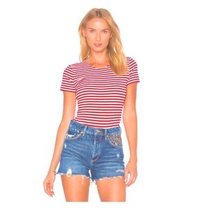 NWOT Privacy Please Short Sleeve Thong Bodysuit M